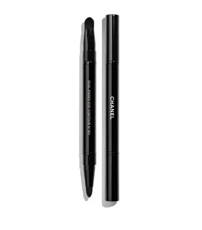 Chanel Pinceau Duo Contour Yeux Rétractable N°201 Retractable Dual-ended Eye-contouring Brush In White