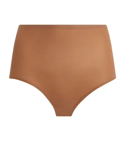 Chantelle High-waist Softstretch Briefs In Brown