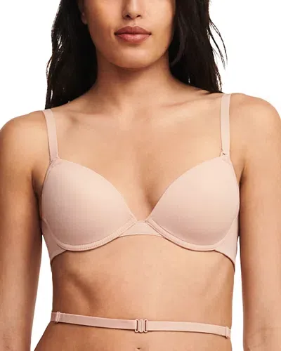 Chantelle Open Back T-shirt Bra In Nude Blush