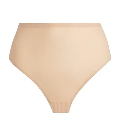 Chantelle Softstretch High-waist Thong In Brown