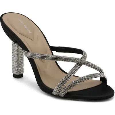 Charles David Carolyn Crystal Embellished Slide Sandal In Black