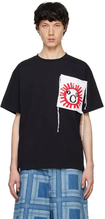 Charles Jeffrey Loverboy Black Patch T-shirt In Blk