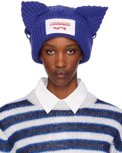 Charles Jeffrey Loverboy Blue Chunky Ears Beanie