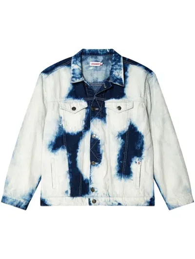 Charles Jeffrey Loverboy Denim Shirt Jacket In White