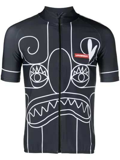 Charles Jeffrey Loverboy Grey Monster Print Cycling Vest