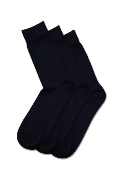 Charles Tyrwhitt Cotton Rich 3 Pack Socks In Navy