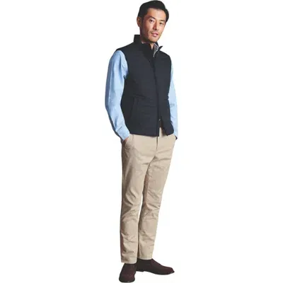 Charles Tyrwhitt Lightweight Quilted Vest In Navy