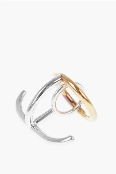 Charlotte Chesnais Silver Saturn Double Ring In Multi