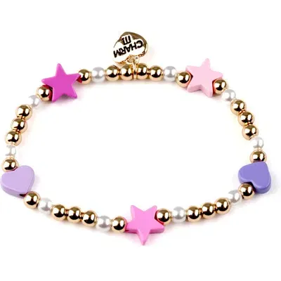 Charm It !® Kids' Beaded Star Bracelet In Gold Multi