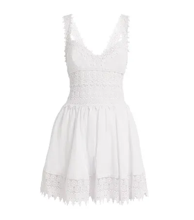 Charo Ruiz Cotton Voile Marilyn Mini Dress In White