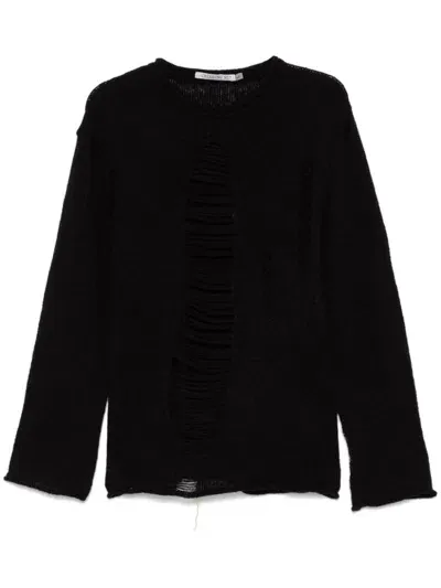 Chiahung Su Distressed Sweater In Black