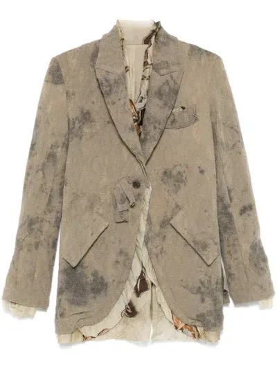 Chiahung Su Textured Blazer In Grau