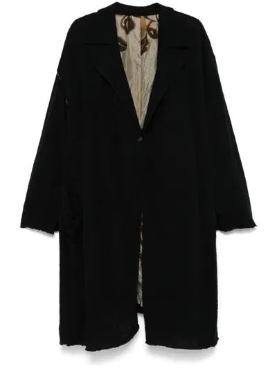 Chiahung Su Textured Coat In Schwarz