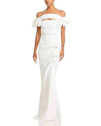 Chiara Boni La Petite Robe Chiara Boni La Petit Robe Gosiana Off-the-shoulder Gown In White