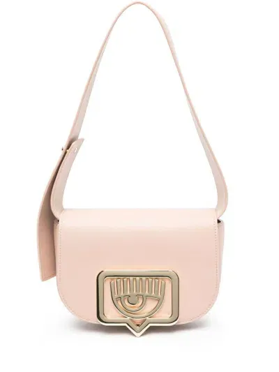 Chiara Ferragni Logo Eye Shoulder Bag In Brown