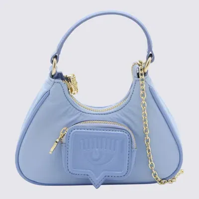 Chiara Ferragni Eyelike Motif Shoulder Bag In Blue Heron