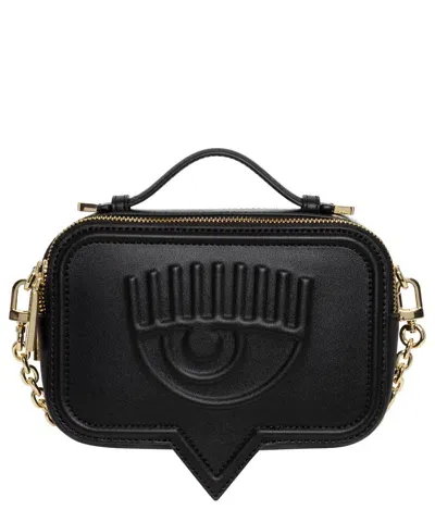 Chiara Ferragni Eyelike Shoulder Bag In Black