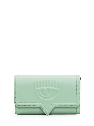 Chiara Ferragni Eyelike Wallet In Green