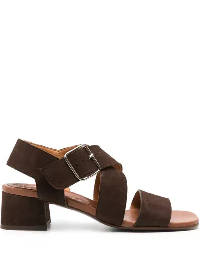 Chie Mihara 35mm Quisael Suede Sandals In Brown