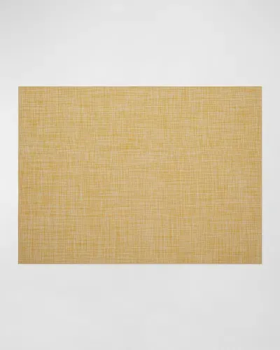 Chilewich Mini Basketweave Indoor/outdoor Rug, 4' X 6' In Ochre