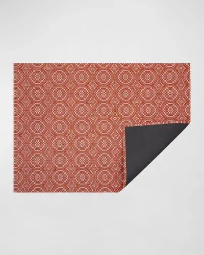 Chilewich Overshot Floor Mat, 6' X 9' In Paprika