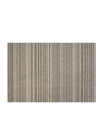 Chilewich Skinny Stripe Shag Doormat In Neutral