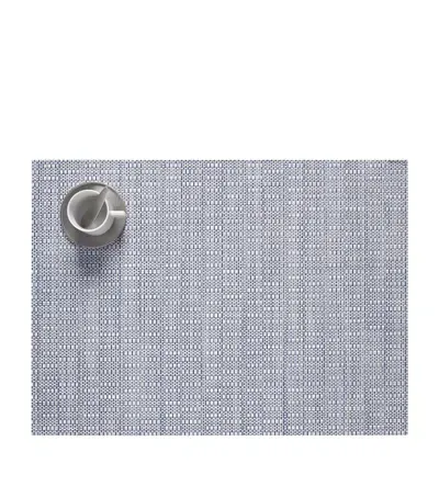 Chilewich Thatch Rectangular Placemat Pebble In Blue