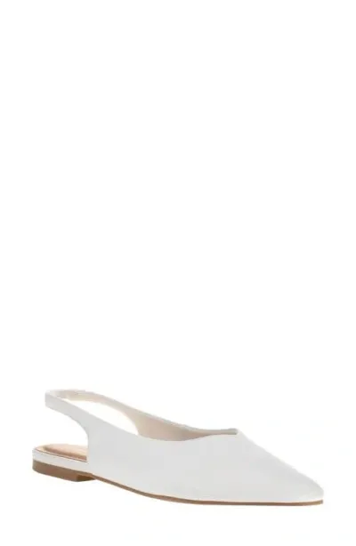 Chinese Laundry Hadiya Pointed Toe Slingback Flat In White