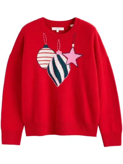 Chinti & Parker Bauble Sweater In Red