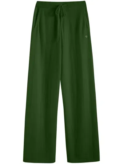 Chinti & Parker Cashmere Flared Trousers In Green