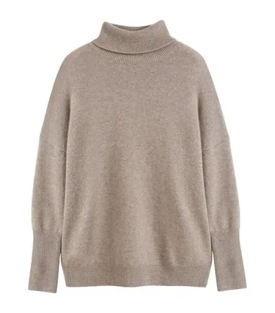 Chinti & Parker Cashmere Rollneck Sweater In Soft Truffle