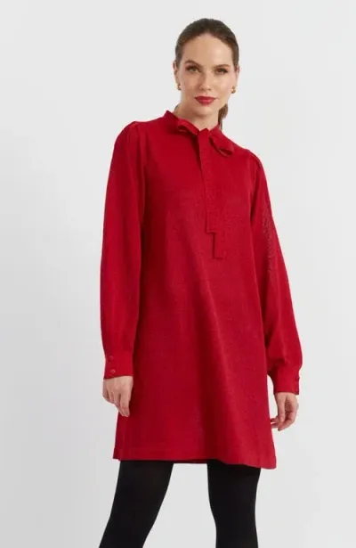 Chinti & Parker Bow Dress In Red