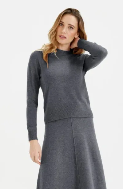 Chinti & Parker Wool & Cashmere Cropped Sporty Sweater In Grey