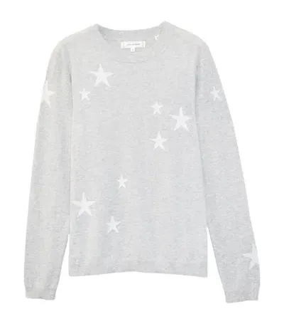 Chinti & Parker Cotton Star Pattern Sweater In Grey