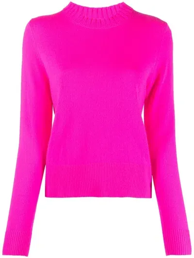 Chinti & Parker Fine-knit Cropped Jumper In Pink