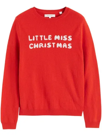 Chinti & Parker Little Miss Christmas Sweater In Red