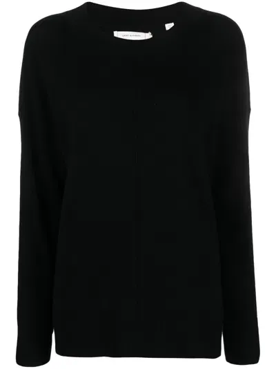 Chinti & Parker Long-sleeve Fine-knit Sweater In Black