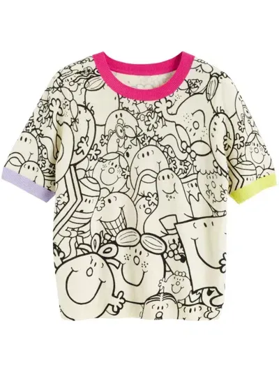 Chinti & Parker Mr Mens & Little Miss Knitted T-shirt In Nude