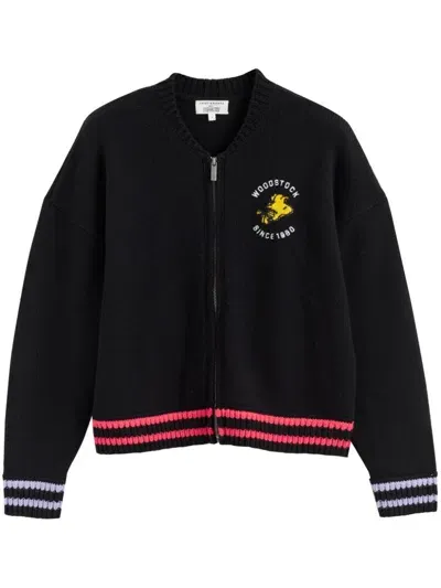 Chinti & Parker Snoopy Bomber Jacket In Schwarz