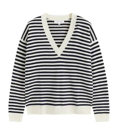 Chinti & Parker Stripe-print Sweater In White