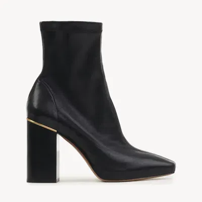 Chloé Bottines À Talon Ambre Femme Noir Taille 37 100% Cuir De Veau In Multicolor