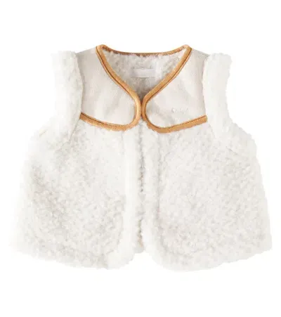 Chloé Baby Logo Teddy Vest In White