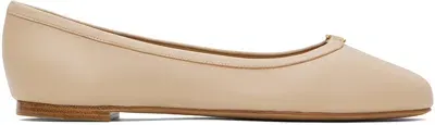 Chloé Beige Marcie Ballerina Flats In 6j2 Delicate Nude