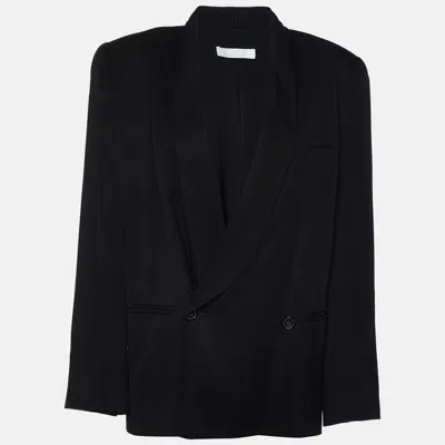 Pre-owned Chloé Black Twill Double Breasted Blazer S