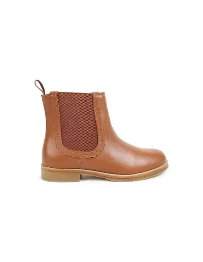 Chloé Kids' Brown Chelsea Ankle Boots In Chocolate Brown