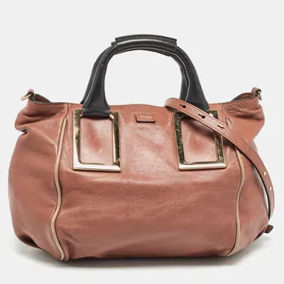 Pre-owned Chloé Brown Leather Medium Ethel Satchel