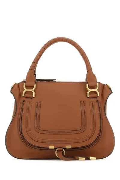 Chloé Brown Leather Medium Marcie Handbag