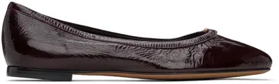 Chloé Burgundy Marcie Ballerina Flats In 620 Plum Purple