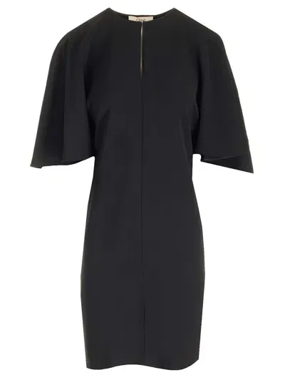 Chloé Cape Sleeves Mini Dress In Black