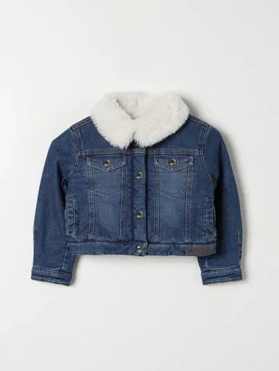 Chloé Jacket  Kids Color Blue In Blau